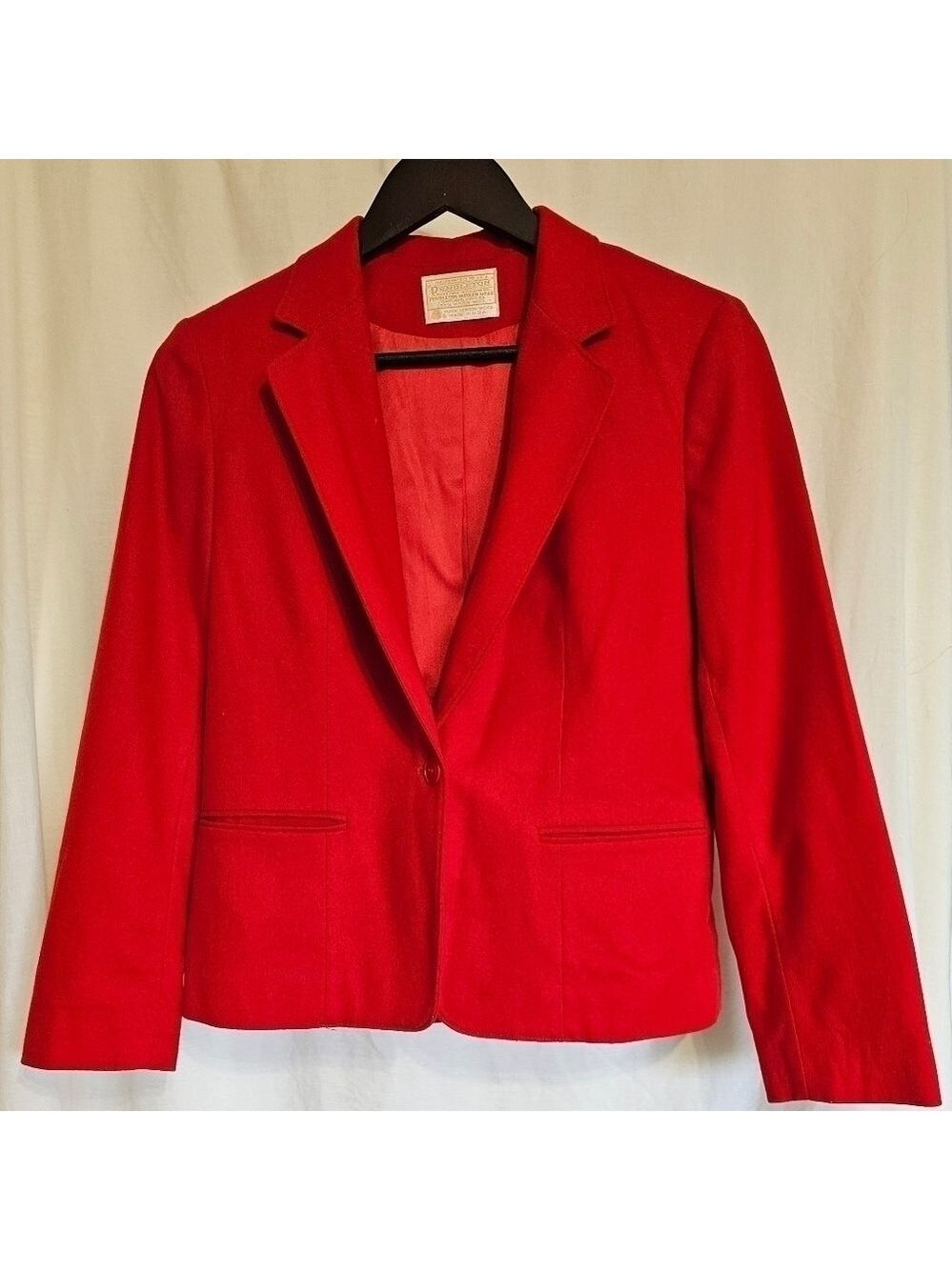 VINTAGE Pendleton Red Wool Blazer